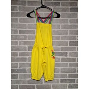 Coogi‎ Romper Girls Yellow Square Neck Racer Back Sleeveless  Drawstring Size 5